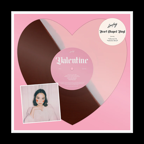 Laufey - Valentine - Chocolate Strawberry Heart-Shaped Vinyl - 7" - Colored Vinyl Record - crate-view