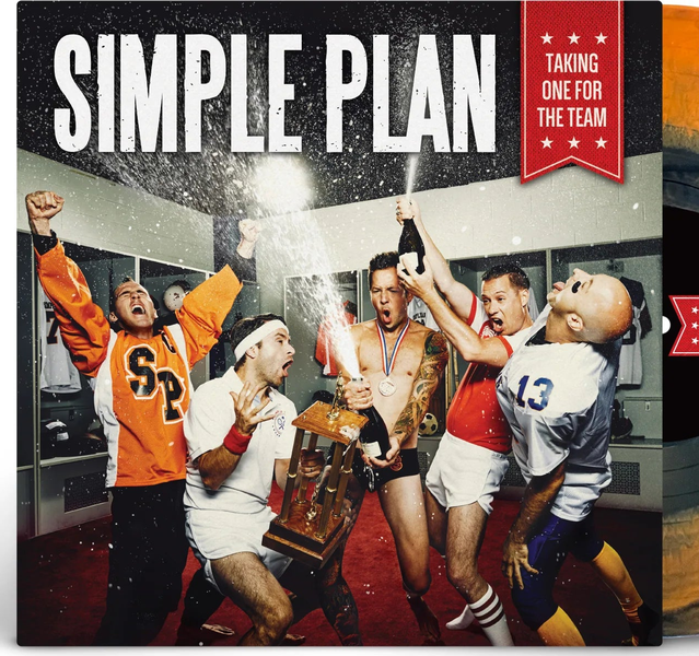 Simple Plan - Taking One For The Team - Orange Black Vinyl - LP - Colored Vinyl Record - crate-view