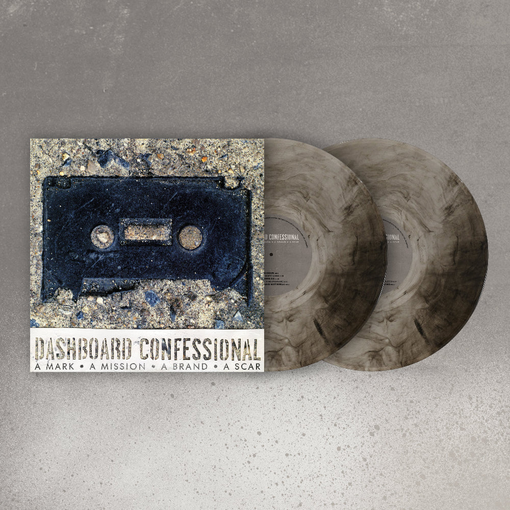 Dashboard Confessional - A Mark ● A Mission ● A Brand ● A Scar - Milky Clear Translucent And Opaque Black Galaxy Vinyl - 2LP