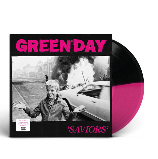 green day saviors pink black split vinyl