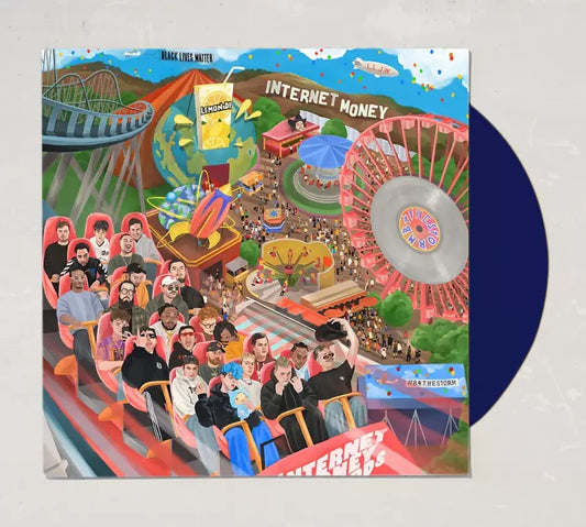 Internet Money "B4 The Storm" Navy and Baby Blue Swirl Vinyl LP Record