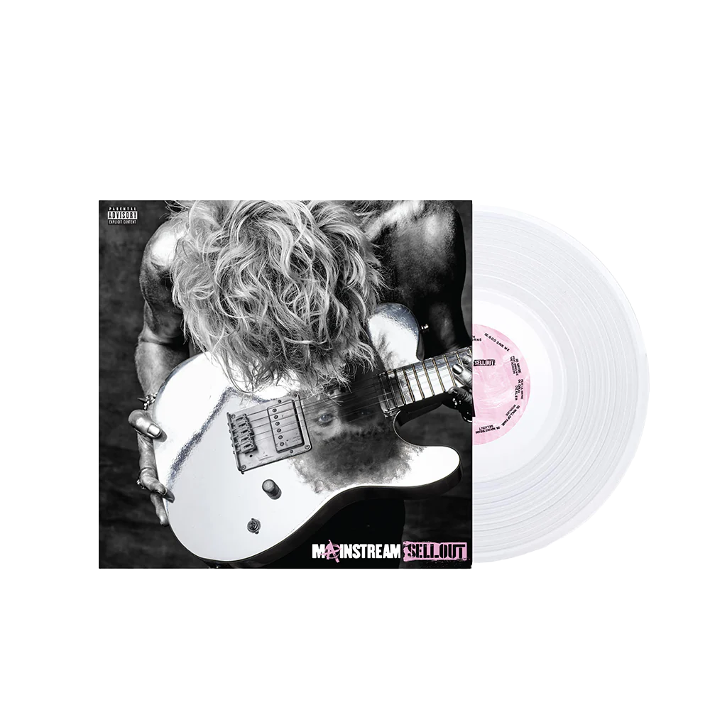 image of Machine Gun Kelly's 'Mainstream Sellout' album on clear colored vinyl LP record