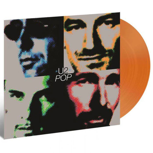 U2 pop orange vinyl lp record